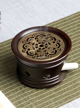 庭野堂 纯铜温茶炉熏香炉沉檀盘香炉香薰炉家居创意摆件工艺礼品