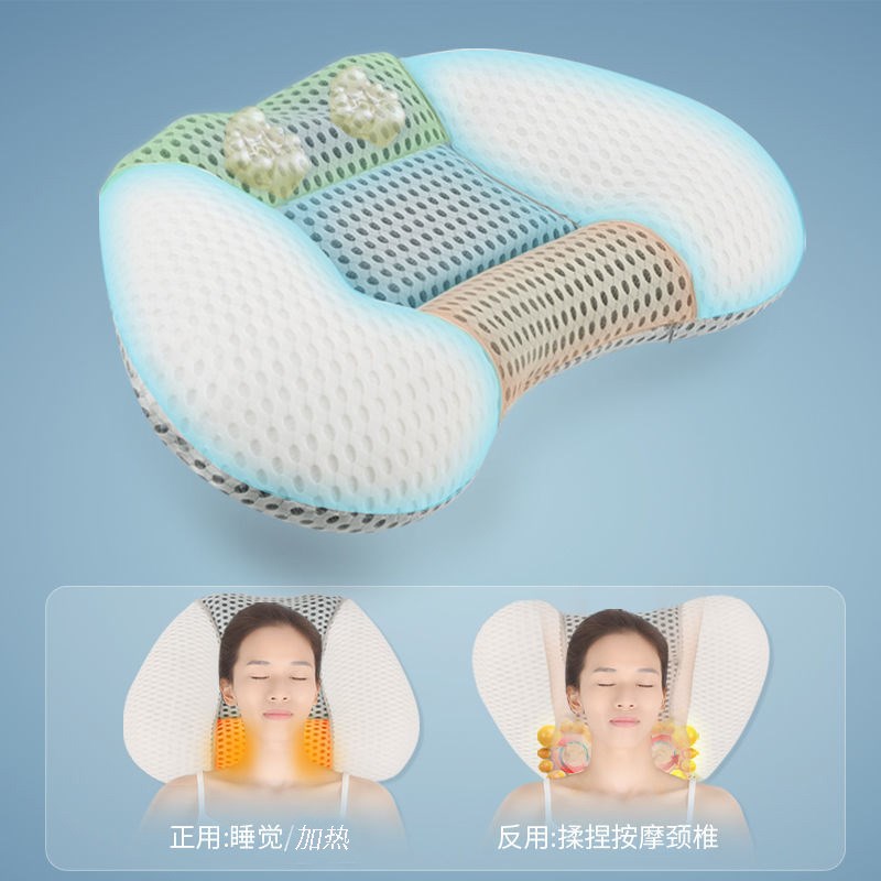 按摩一体枕颈椎枕颈椎护颈枕加G热枕劲椎枕高低拉伸枕芯