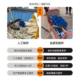 甘蔗削皮机全自动商用甘蔗去皮机小型快速多功能V甘蔗刮皮剥皮机
