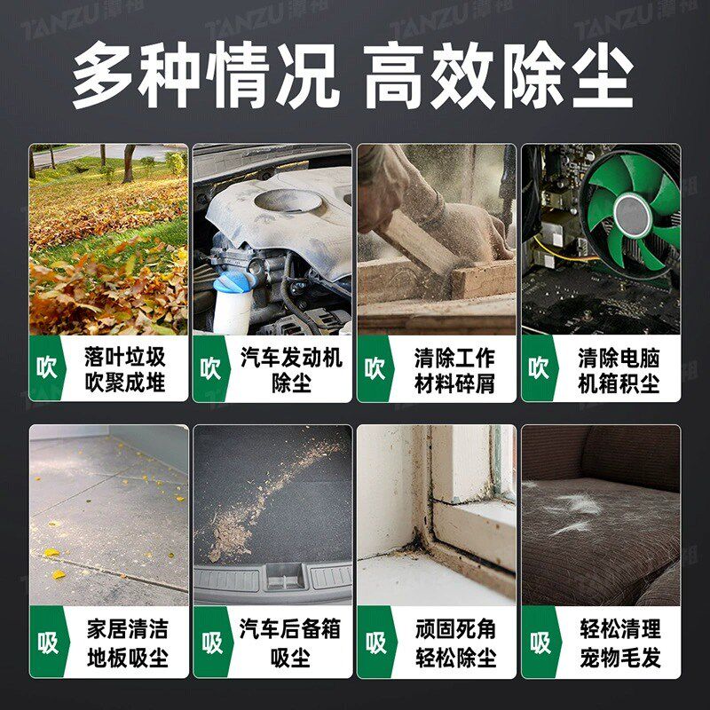 大功率锂电无刷鼓风机调档除尘器清灰充电式O吹风机吹灰尘工业吹