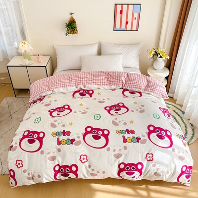 全棉被套a100%斜纹印花加密被罩单人学生被套双人加大可定制