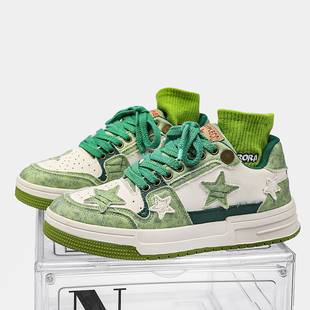 男鞋 大尺码 45潮流男士 滑板鞋 47加 冬季 46牛K油果色小众情侣鞋 新款