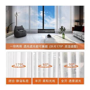 电动梦幻帘窗帘遮光2025v新款 客厅阳台卧室纱帘垂直竖百叶窗帘遮