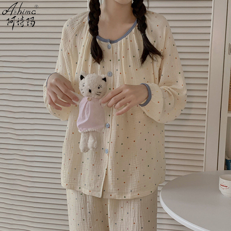 纯棉纱布月子服夏季薄款产后哺乳女孕妇睡衣夏天两件套怀孕期产妇