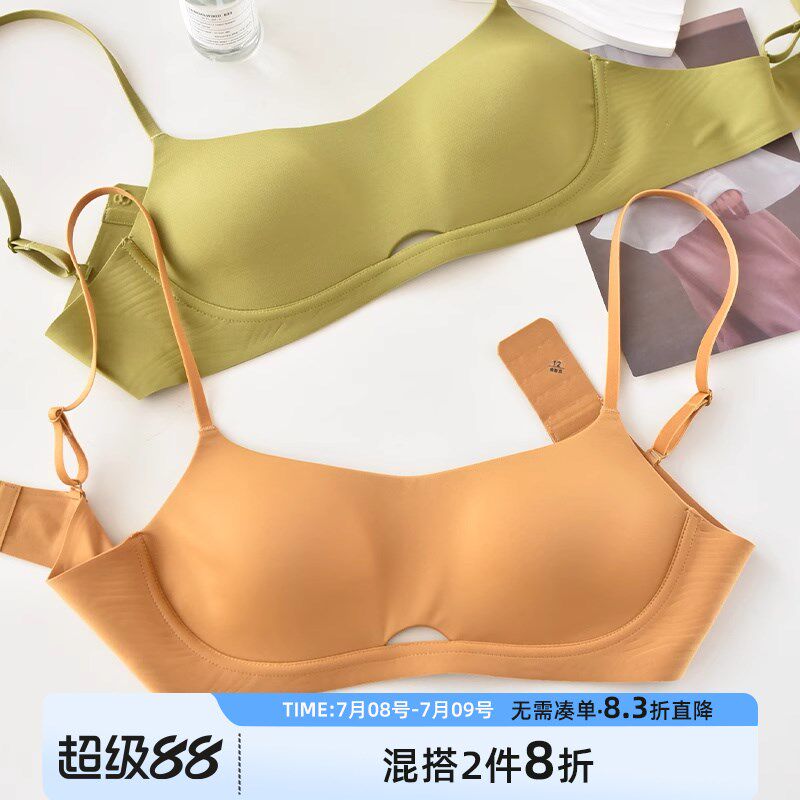 秋日绘画 法式复古文胸罩2024新款爆款内衣女小胸聚拢收副乳上托