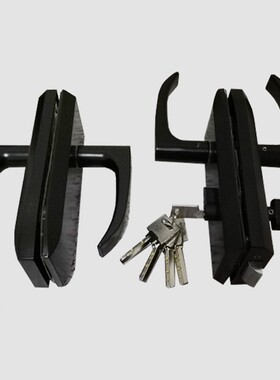 黑色办公隔断门锁单门玻璃门锁 双门玻H璃门执手锁 玻璃锁外装门