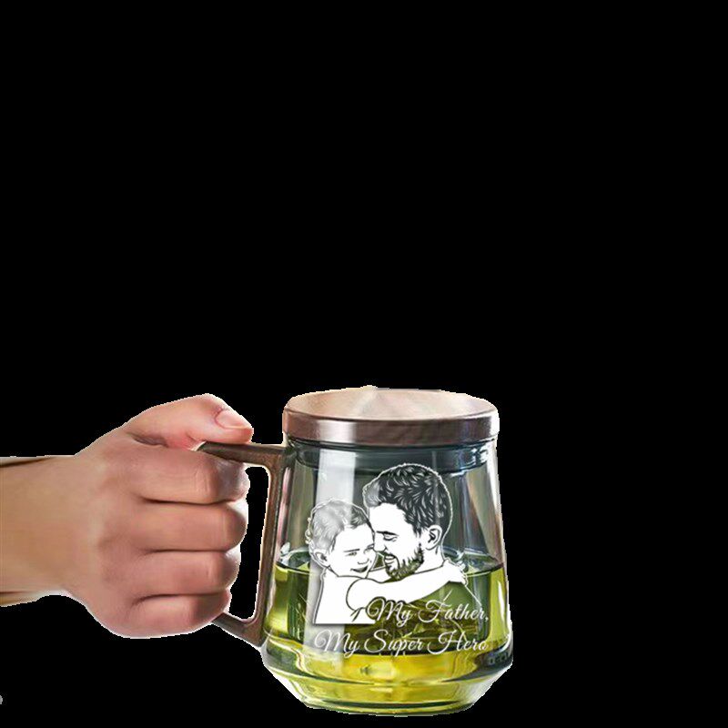 个性泡茶个c人玻璃杯支持公司LOGO照片雕刻生日教师节礼品
