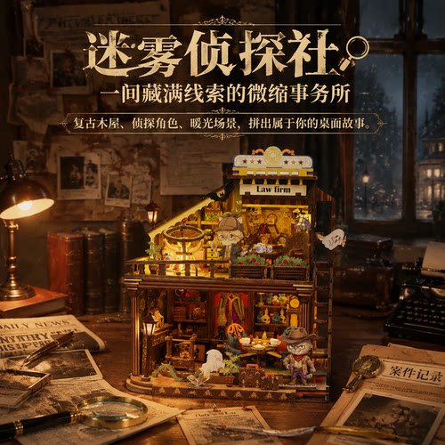 拼图3d立体积木质拼装模型高难度diy手工材料包玩具女孩生日礼物