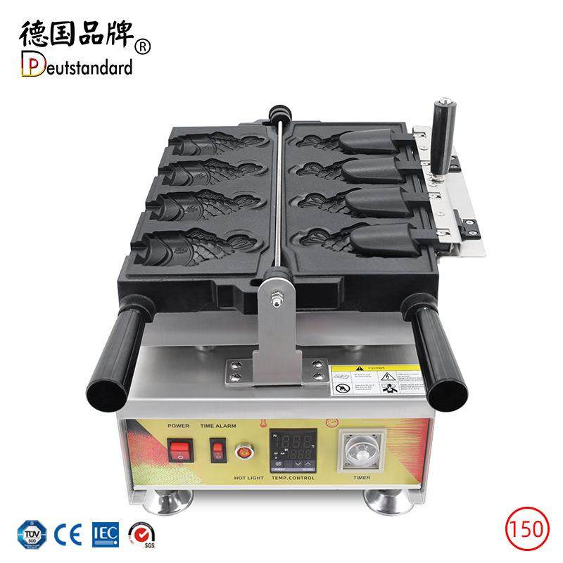 冰淇淋鲷鱼烧机 数显温控电热烤鱼饼机 商用电饼铛小吃烘培小吃设