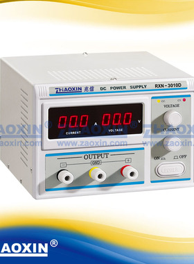 。兆信RXN-3010D线性单路数显直流稳压可调电源输出0-30V0-10A