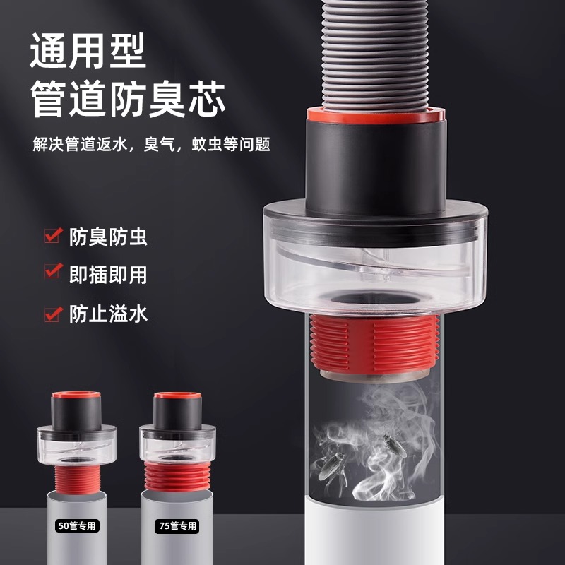 防臭密封塞圈倒灌厨房洗脸盆面盆排水管防返臭下水管道堵口神器