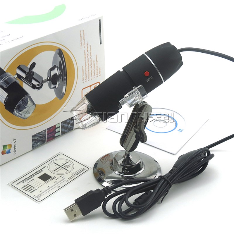 500倍放大USB放大镜 数码显微镜 调光带测量 制版检测等