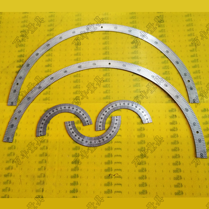 中分半圆刻度盘对称圆盘圆形钢尺手轮310x280X2 D012直销恒久万丰