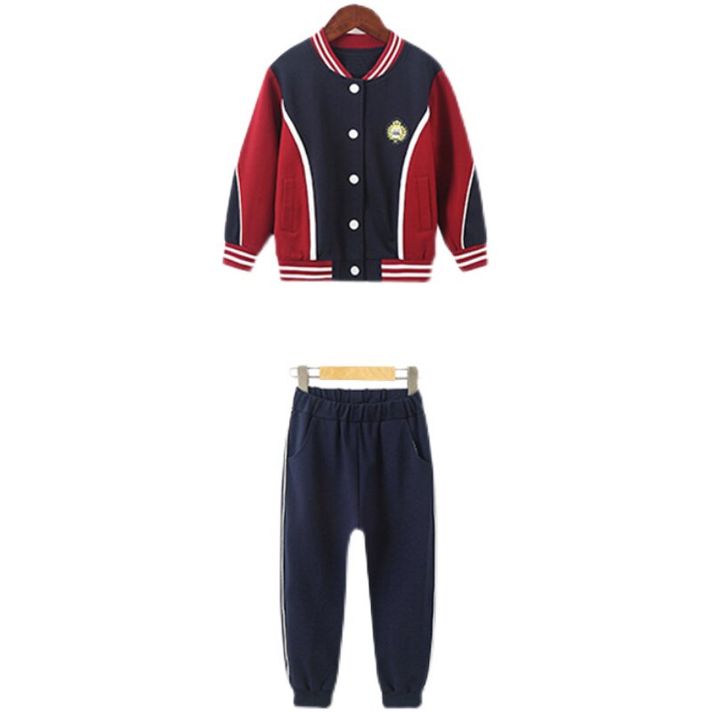 棒球服校服套装小学生儿童班服春秋D夏季新款马甲六件套幼儿园园