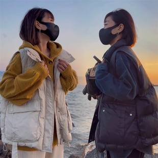 欧货羽绒服马甲女2023秋冬新款休闲宽松百搭小个子坎肩棉马甲外套