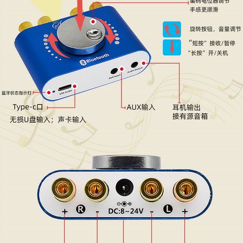 HIFI发烧级2.0立体声蓝牙数字功放板50WX2音箱音频放大TPA3116D2