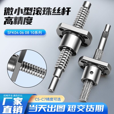 超小微型滚珠丝杆螺母SFK0601 0802 1004 1202 1402 0401研磨丝杠