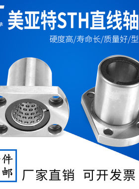 美亚特可旋转型切边法兰直线运动轴承STH12 16 20 25 30 B