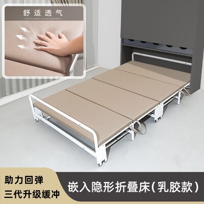 乳胶款家用多功能隐形隐藏折叠床书桌衣柜柜嵌入式隐藏折叠伸缩床
