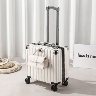 行李箱18寸女可登机2024新款20小型轻便迷你飞机旅行铝框密码箱子