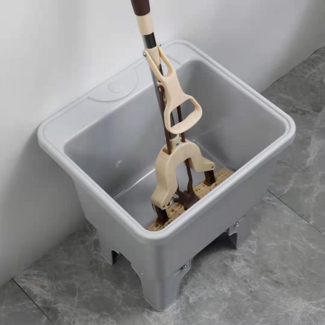 方形洗拖把池台控l自动下水器塑料墩布池卫生间拖布池阳台灰色加