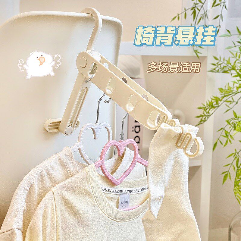 便携折叠衣架塑料晾n晒架家用学生宿舍阳台玻璃护栏支撑式晾衣架图片