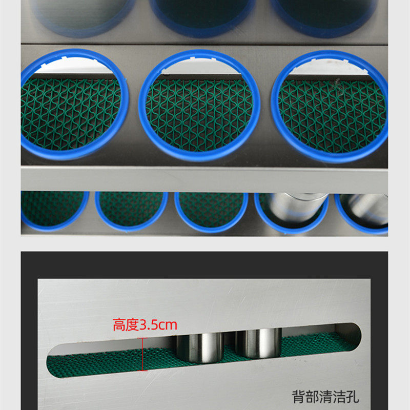 不锈钢壁挂水杯架宾馆饭店车间员B工水杯防尘架茶杯收纳存放置物图片