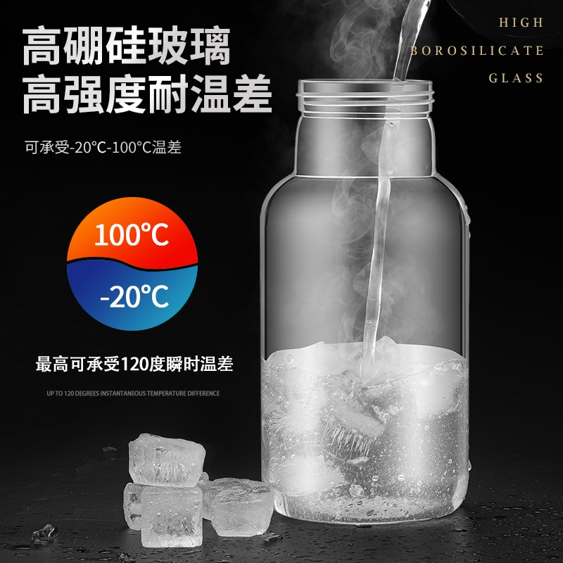 玻璃杯大b容量耐高温茶水分离水杯子户外旅行壶便携防摔新款冷水