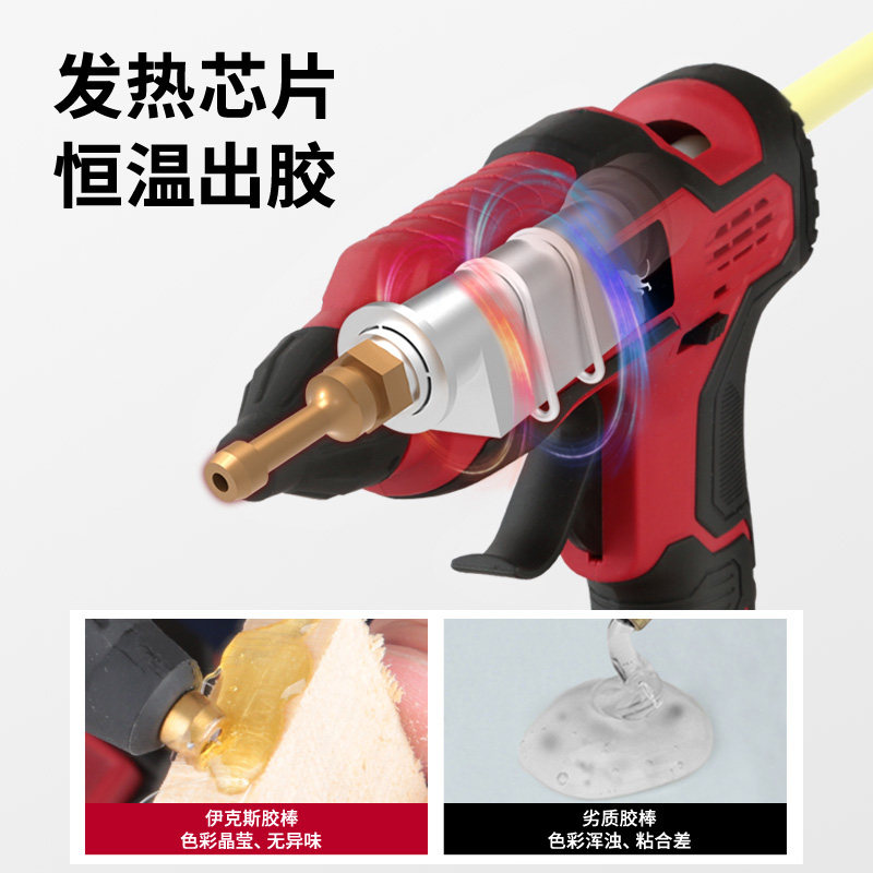 电动热熔胶枪充电式锂电打胶抢全自动I结构硅胶枪打胶机挤胶枪
