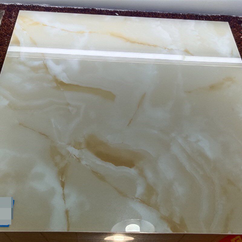 800亮光玫瑰黄k玉微晶石玻璃瓷砖 客餐厅厨卫室内过道简约现代地