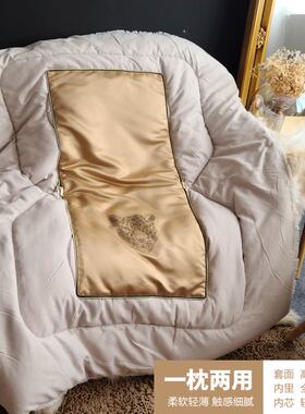 秋冬金色烫钻车载抱枕被子多功能空调办H公室沙发午休睡两用二合