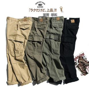 裤 纯棉宽松工装 户外休闲裤 男多口袋裤 子 重磅美式 长裤 加厚直筒男式