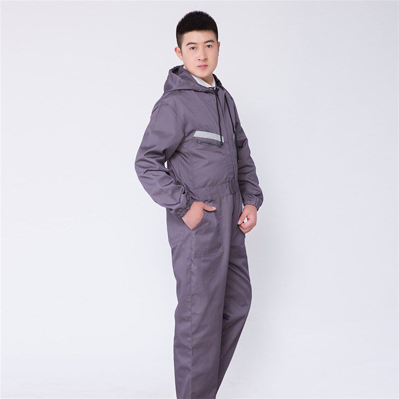 加厚带帽连体工作服电焊服船厂机修建筑M耐磨劳保工装可绣印字