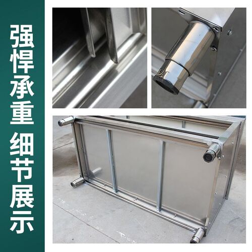 新疆西藏3d04加厚不锈钢工作台厨房操作台推拉门置物架面