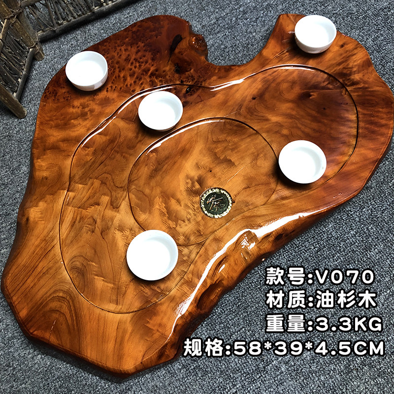 天然树根整块实木茶盘茶台茶海单层中式原木排R水家用功夫简约茶