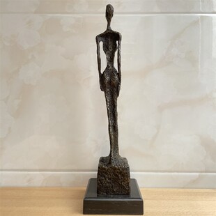 铜雕塑工艺品贾科梅m蒂站立的人铜像抽象摆件家居饰品客厅玄关书
