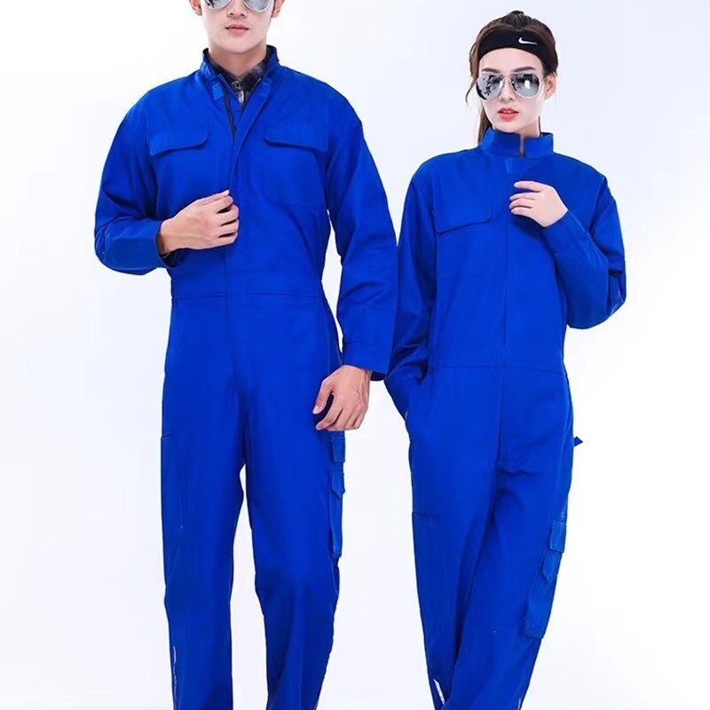 纯色涤棉连体g服工作服耐磨防尘连体衣工装机修连体劳劳服防护服