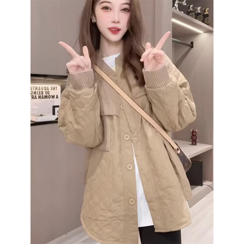 2023秋季新款韩版拼接棒球服女休闲百搭宽松设计感小众高级感外套