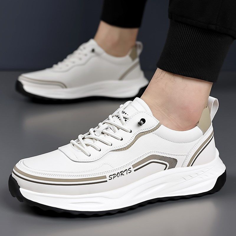 2025新款运动休闲鞋男款夏w季透气内增高板鞋男士跑步旅游鞋子男