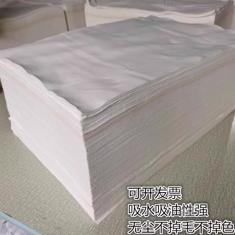 擦机布碎布棉质纯色工业抹布吸油吸水不掉毛全白S碎布棉纱清洁布