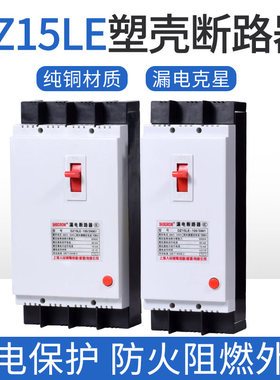 漏电断路器DZ15LE-100/4901 2P3P4P 220V 380V40A63A100A空气开关