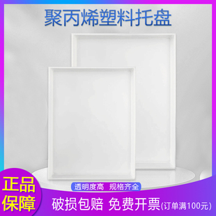pp聚丙烯 耐酸碱塑料托盘 实验室方形托盘 加厚塑料方盘耐高温