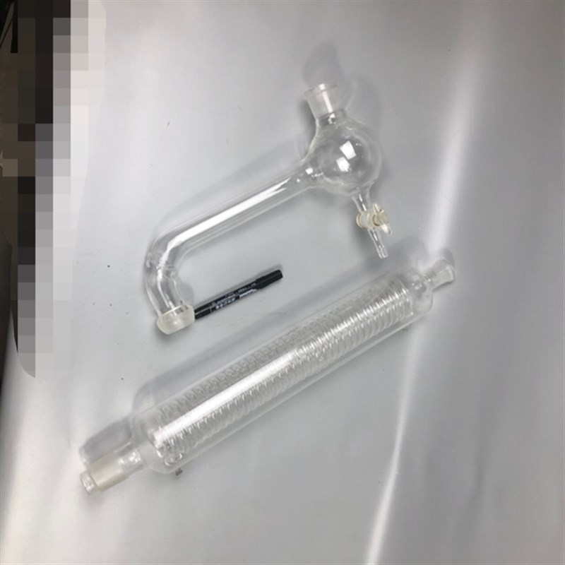 玻璃收集器20升反应釜配件标准磨口29球磨口45蛇形冷凝管85x500
