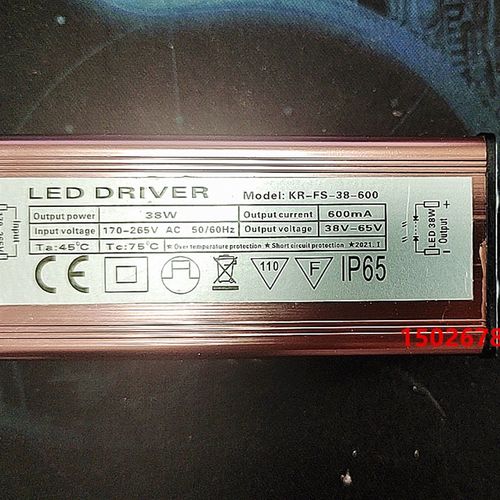 LED DRIVER KR-FS-38-600电源38W面板平板灯电源驱动600mA38V-65V