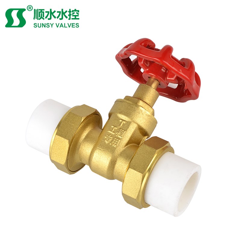 全铜玉环PPR活接闸阀PE升降式4分20管6分闸门表前闸阀门热熔闸阀