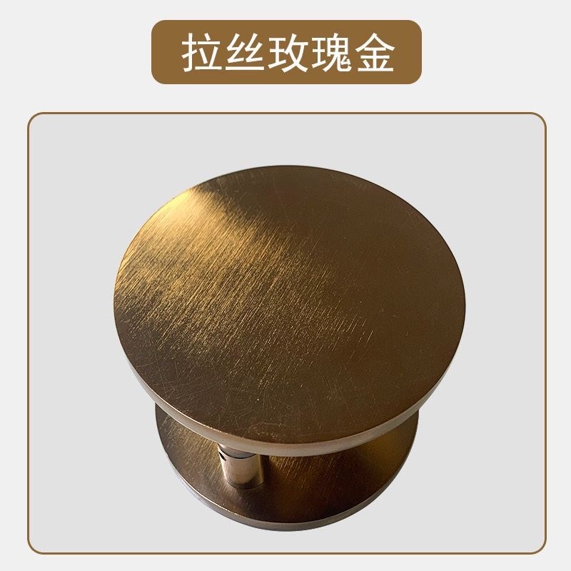 现代简约大门拉手圆形玻璃门拉手定制logoN光面拉丝木门包厢门拉
