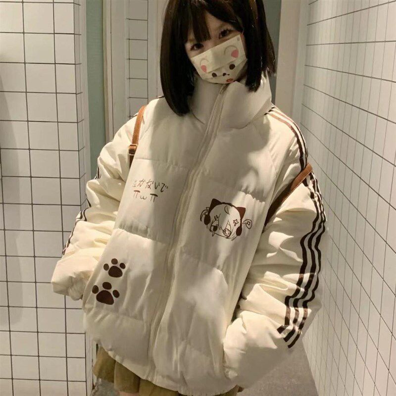 亚文化女童羽绒棉服冬季2024新款加厚洋气外套学院风棉袄防寒棉衣