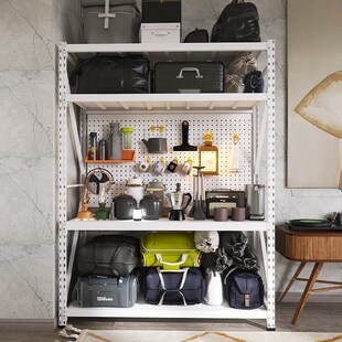 洞洞板货架露营装备置物架落y地多层地下室阳台五金工具收纳架子