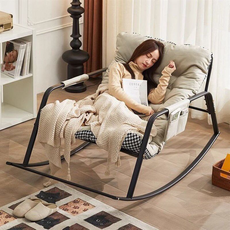 双人大人卧室阳台客厅科技布网红懒人K摇摇躺椅沙发椅中国风