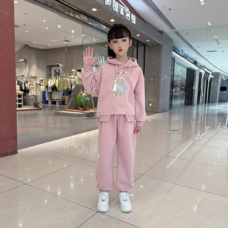 女童春装卫衣套装2025新款春季洋气大童女孩春款上衣儿童春秋衣服